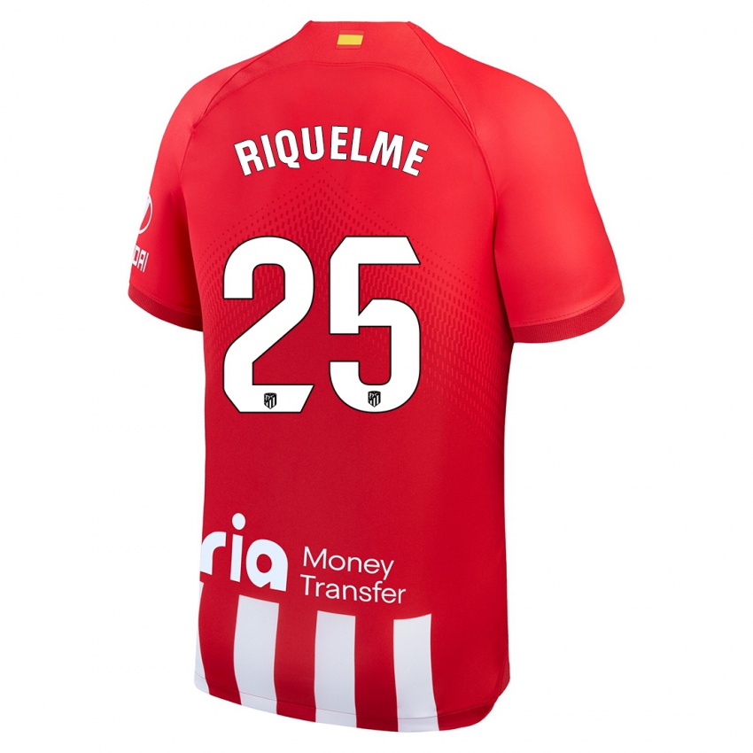 Børn Rodrigo Riquelme #25 Rød Hvid Hjemmebane Spillertrøjer 2023/24 Trøje T-Shirt