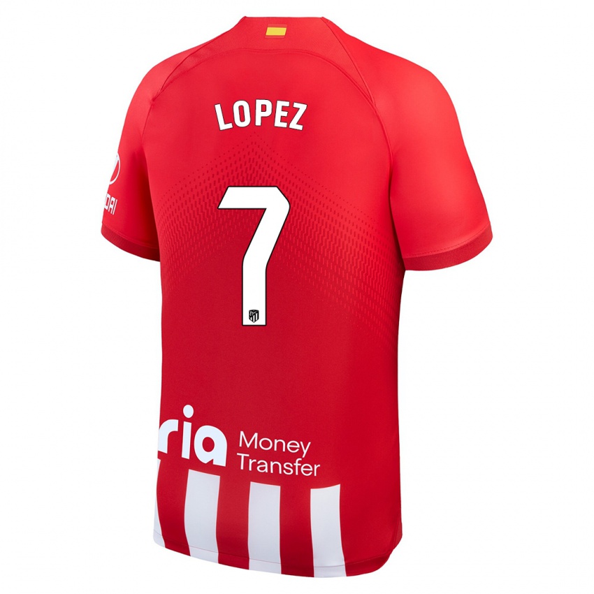 Børn Maitane Lopez #7 Rød Hvid Hjemmebane Spillertrøjer 2023/24 Trøje T-Shirt