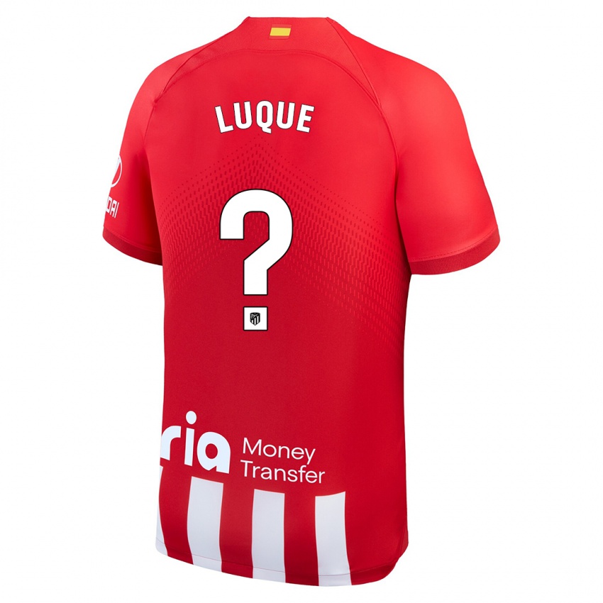 Børn Adrian Luque #0 Rød Hvid Hjemmebane Spillertrøjer 2023/24 Trøje T-Shirt