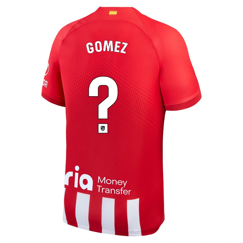 Børn Jesus Gomez #0 Rød Hvid Hjemmebane Spillertrøjer 2023/24 Trøje T-Shirt