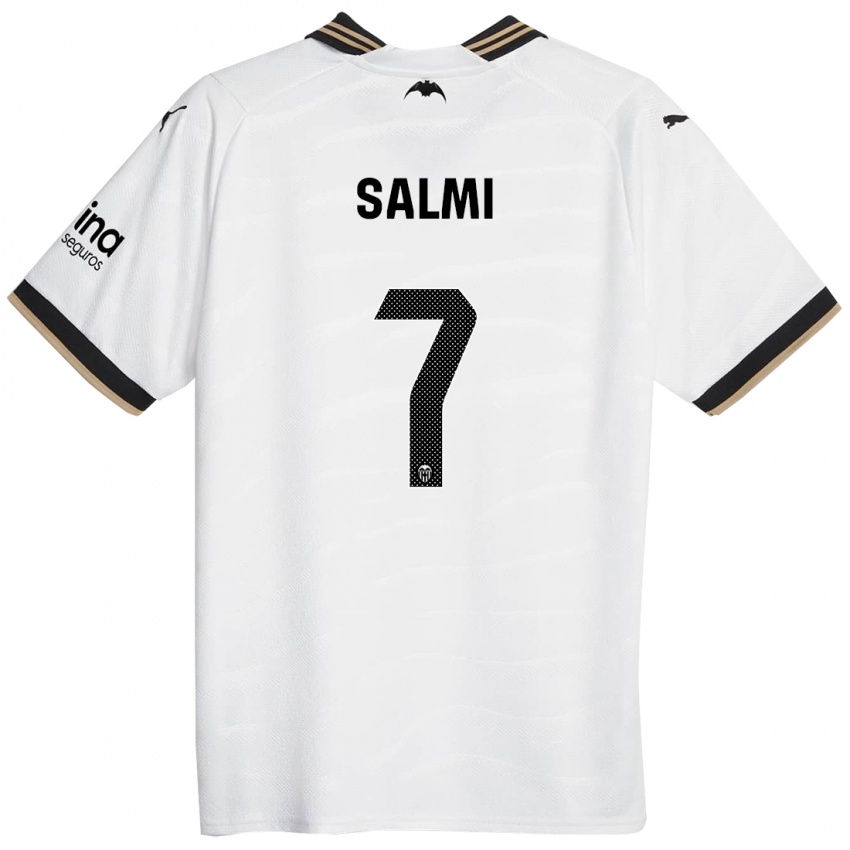 Børn Iina Salmi #7 Hvid Hjemmebane Spillertrøjer 2023/24 Trøje T-Shirt