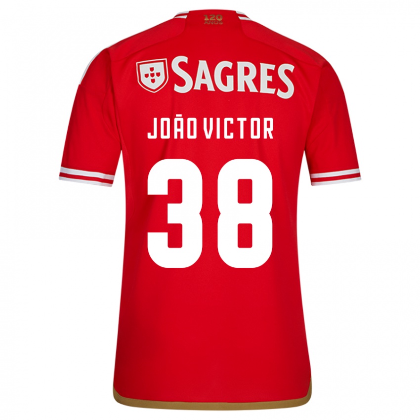 Børn Joao Victor #38 Rød Hjemmebane Spillertrøjer 2023/24 Trøje T-Shirt