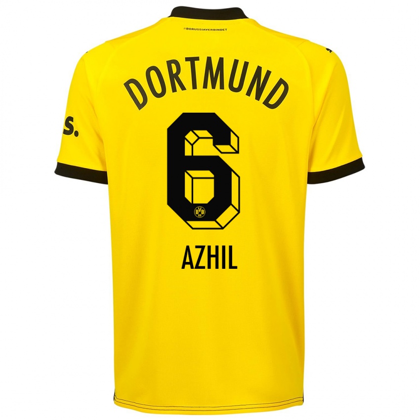 Børn Ayman Azhil #6 Gul Hjemmebane Spillertrøjer 2023/24 Trøje T-Shirt