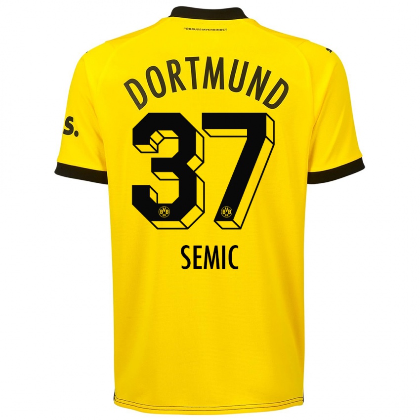 Børn Lion Semic #37 Gul Hjemmebane Spillertrøjer 2023/24 Trøje T-Shirt