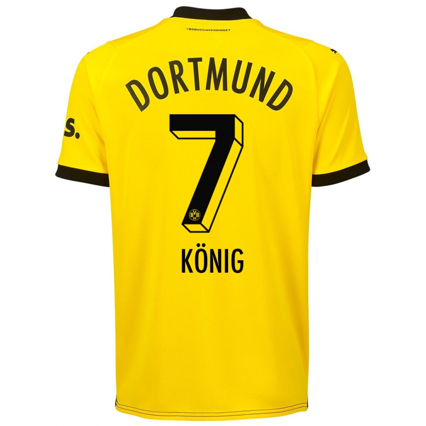 Børn Raúl König #7 Gul Hjemmebane Spillertrøjer 2023/24 Trøje T-Shirt