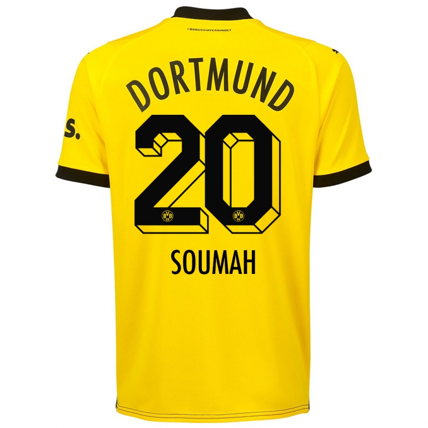 Børn Moussa Soumah #20 Gul Hjemmebane Spillertrøjer 2023/24 Trøje T-Shirt