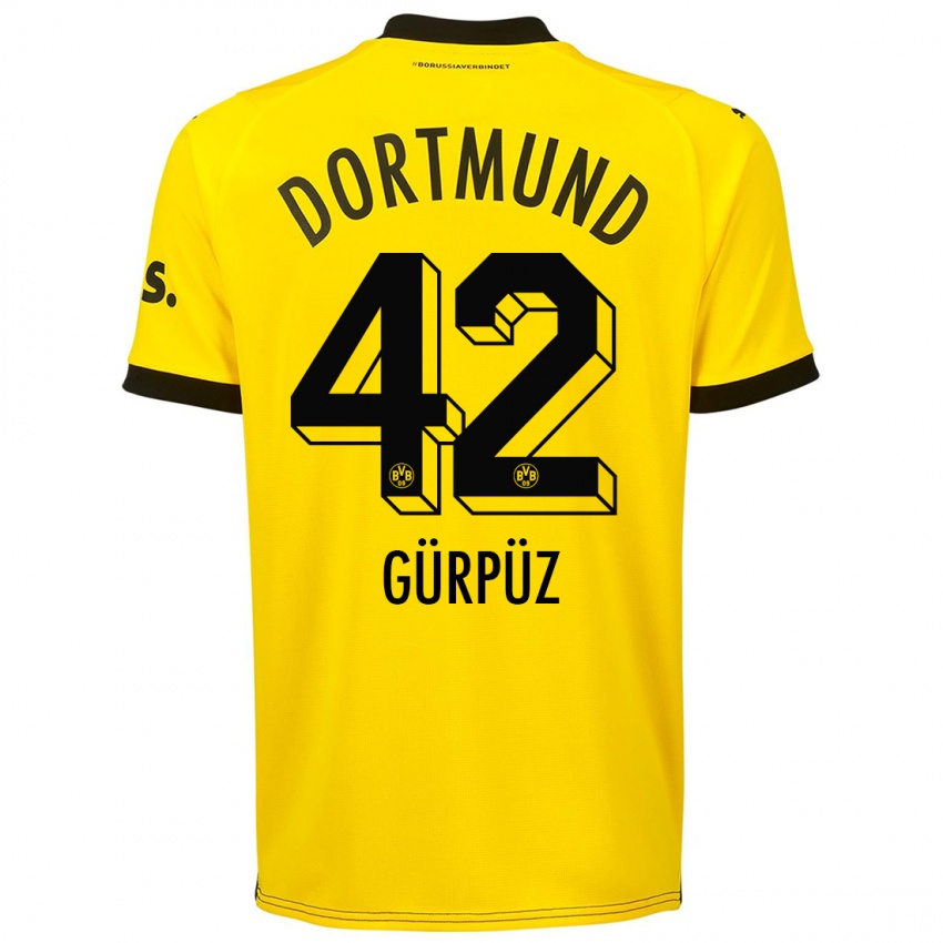 Børn Goktan Gurpuz #42 Gul Hjemmebane Spillertrøjer 2023/24 Trøje T-Shirt