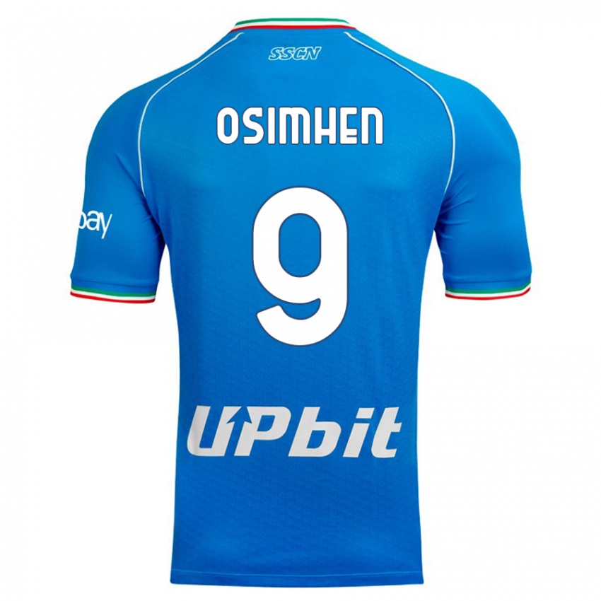 Børn Victor Osimhen #9 Himmelblå Hjemmebane Spillertrøjer 2023/24 Trøje T-Shirt