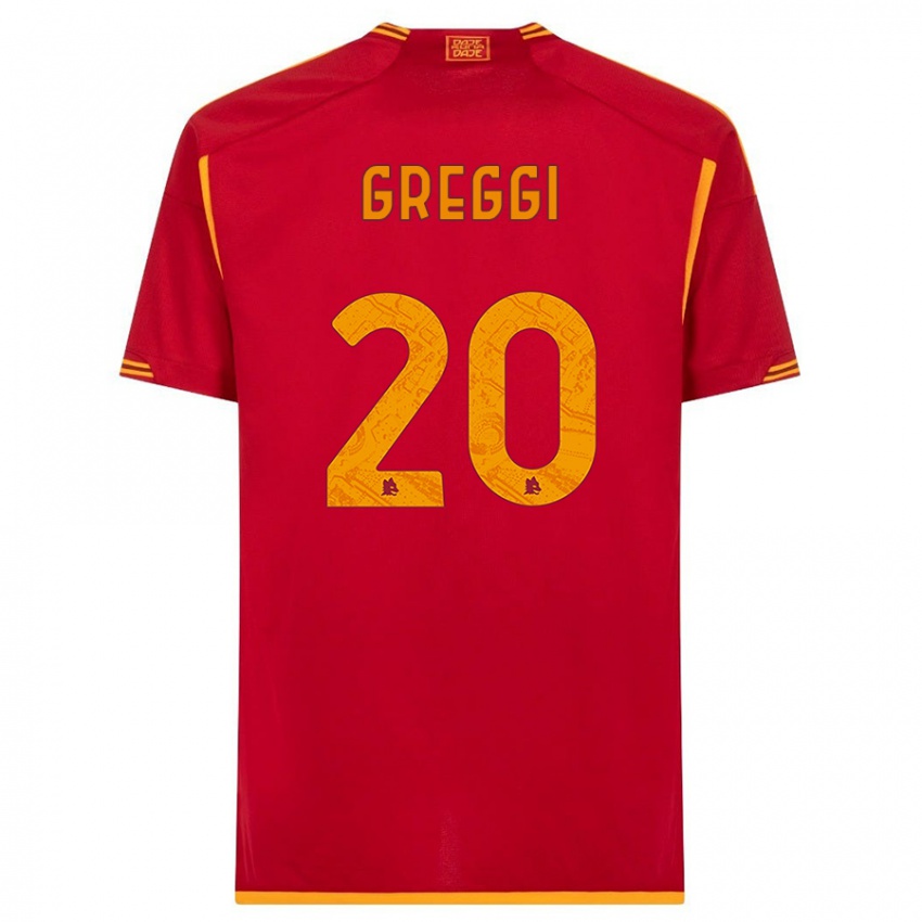 Børn Giada Greggi #20 Rød Hjemmebane Spillertrøjer 2023/24 Trøje T-Shirt