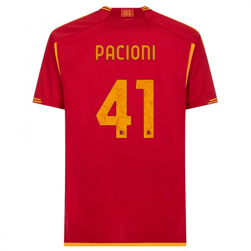 Børn Eleonora Pacioni #41 Rød Hjemmebane Spillertrøjer 2023/24 Trøje T-Shirt