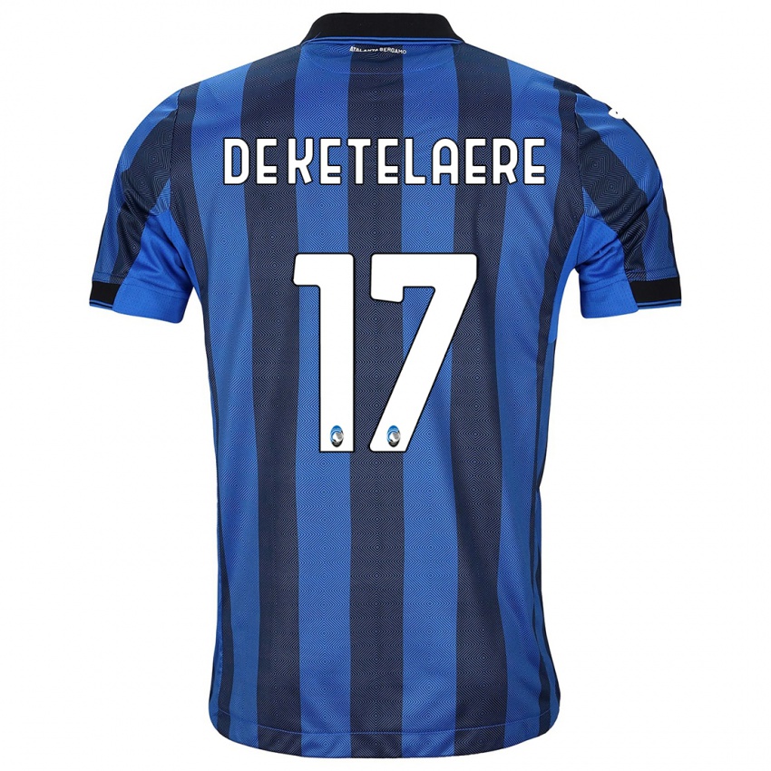 Børn Charles De Ketelaere #17 Sort Blå Hjemmebane Spillertrøjer 2023/24 Trøje T-Shirt