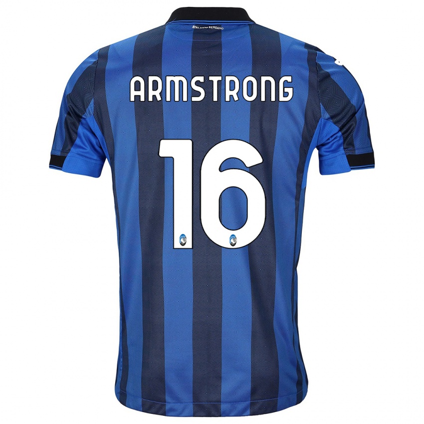 Børn Daniel Armstrong #16 Sort Blå Hjemmebane Spillertrøjer 2023/24 Trøje T-Shirt