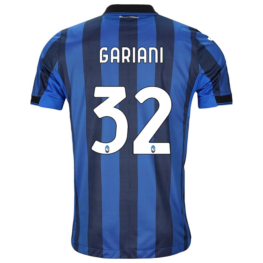 Børn Niccolò Gariani #32 Sort Blå Hjemmebane Spillertrøjer 2023/24 Trøje T-Shirt