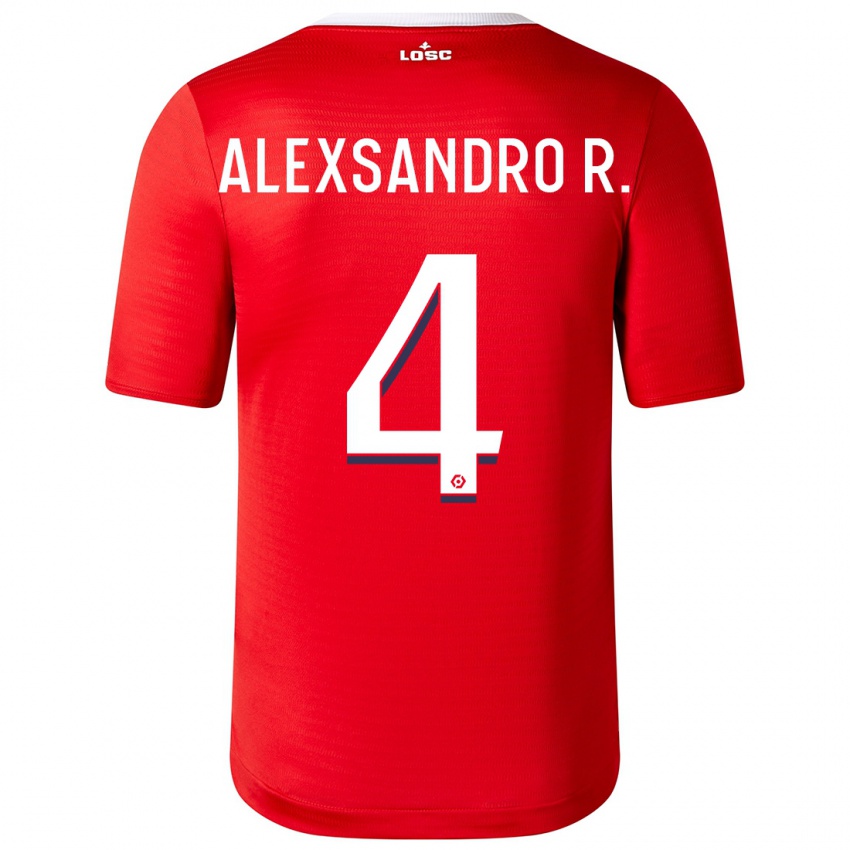 Børn Alexsandro #4 Rød Hjemmebane Spillertrøjer 2023/24 Trøje T-Shirt