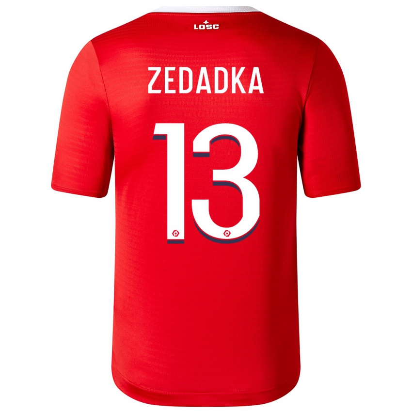 Børn Akim Zedadka #13 Rød Hjemmebane Spillertrøjer 2023/24 Trøje T-Shirt