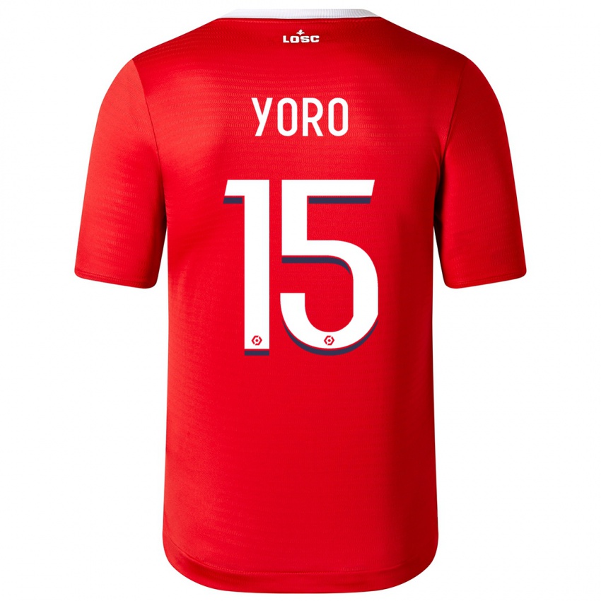 Børn Leny Yoro #15 Rød Hjemmebane Spillertrøjer 2023/24 Trøje T-Shirt