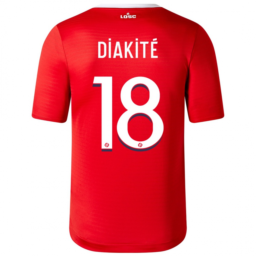 Børn Bafodé Diakité #18 Rød Hjemmebane Spillertrøjer 2023/24 Trøje T-Shirt