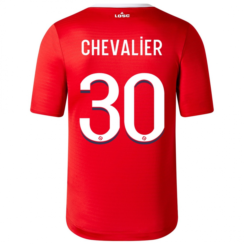 Børn Lucas Chevalier #30 Rød Hjemmebane Spillertrøjer 2023/24 Trøje T-Shirt