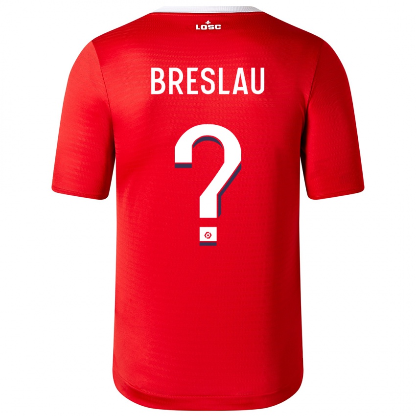 Børn Jessy Breslau #0 Rød Hjemmebane Spillertrøjer 2023/24 Trøje T-Shirt