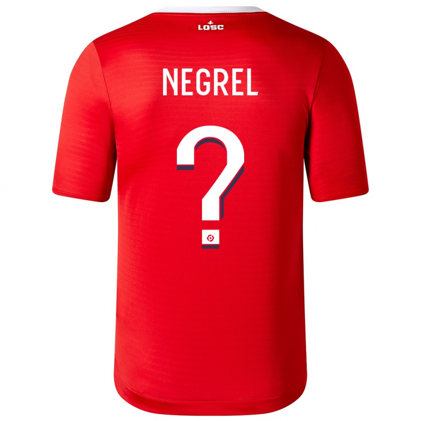 Børn Tom Negrel #0 Rød Hjemmebane Spillertrøjer 2023/24 Trøje T-Shirt