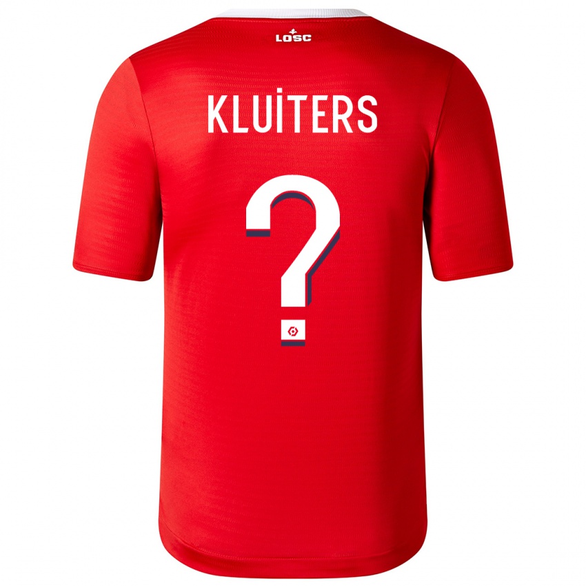 Børn Luuk Kluiters #0 Rød Hjemmebane Spillertrøjer 2023/24 Trøje T-Shirt