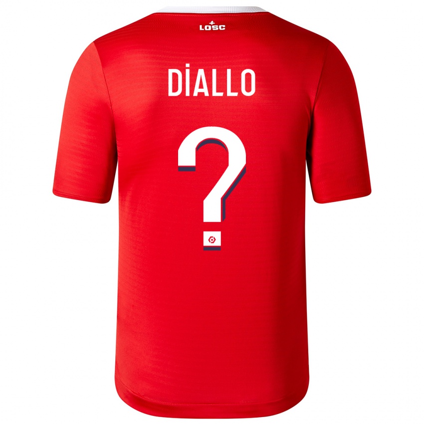 Børn Alpha Diallo #0 Rød Hjemmebane Spillertrøjer 2023/24 Trøje T-Shirt