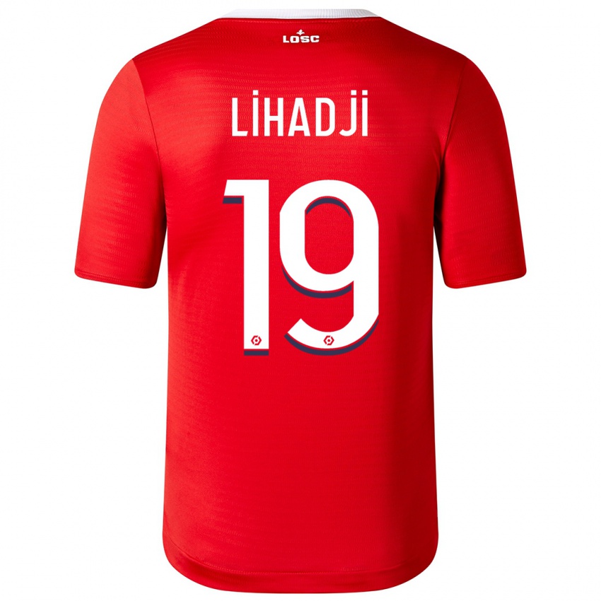 Børn Isaac Lihadji #19 Rød Hjemmebane Spillertrøjer 2023/24 Trøje T-Shirt