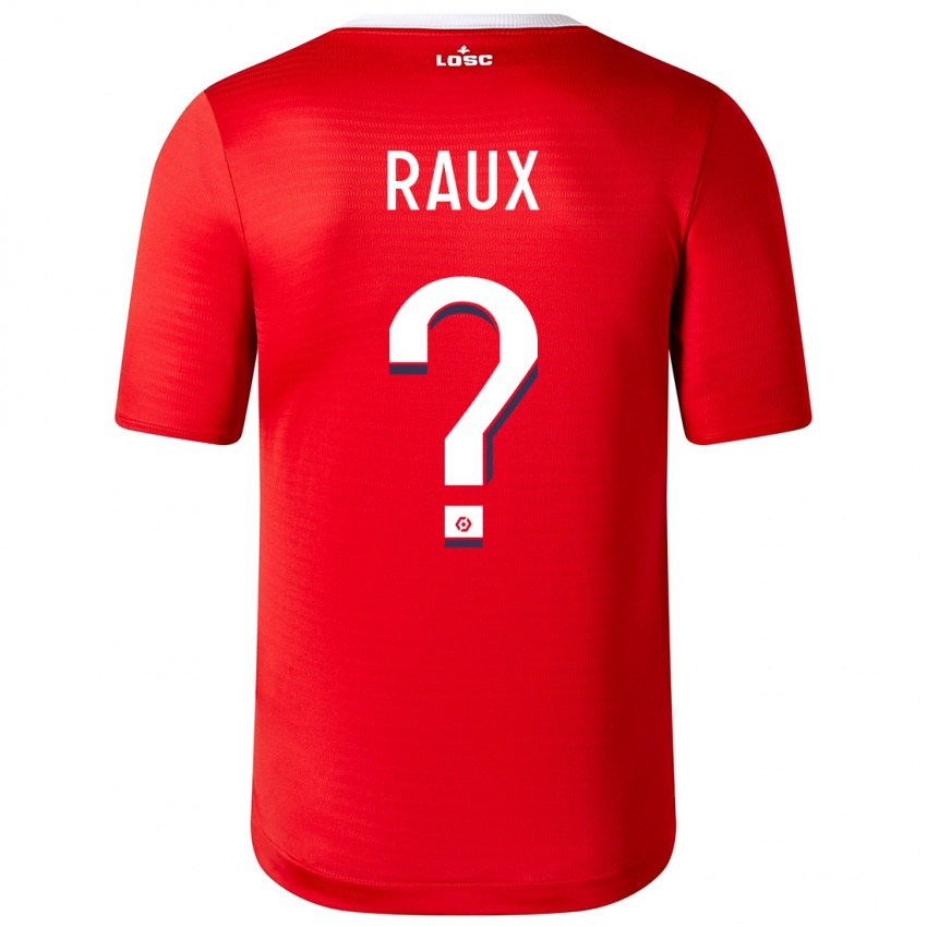 Børn Jules Raux #0 Rød Hjemmebane Spillertrøjer 2023/24 Trøje T-Shirt