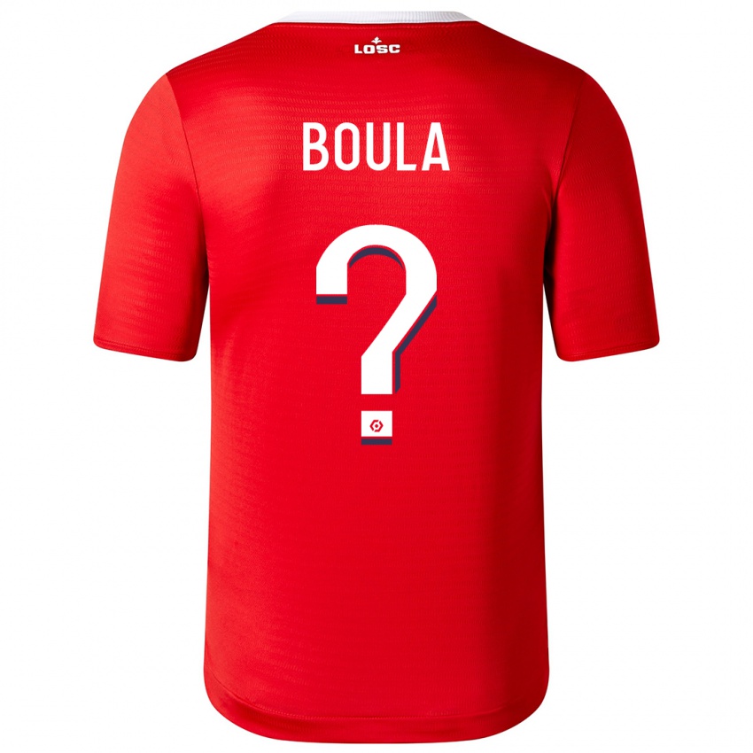 Børn Exauce Mpembele Boula #0 Rød Hjemmebane Spillertrøjer 2023/24 Trøje T-Shirt