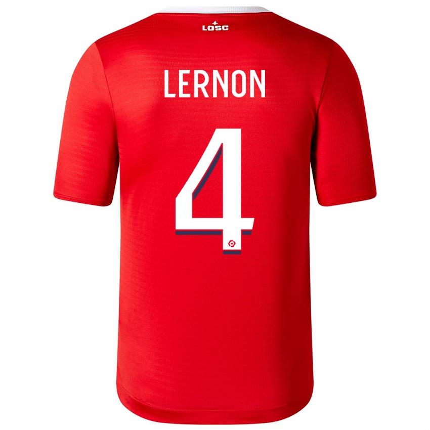 Børn Jessica Lernon #4 Rød Hjemmebane Spillertrøjer 2023/24 Trøje T-Shirt