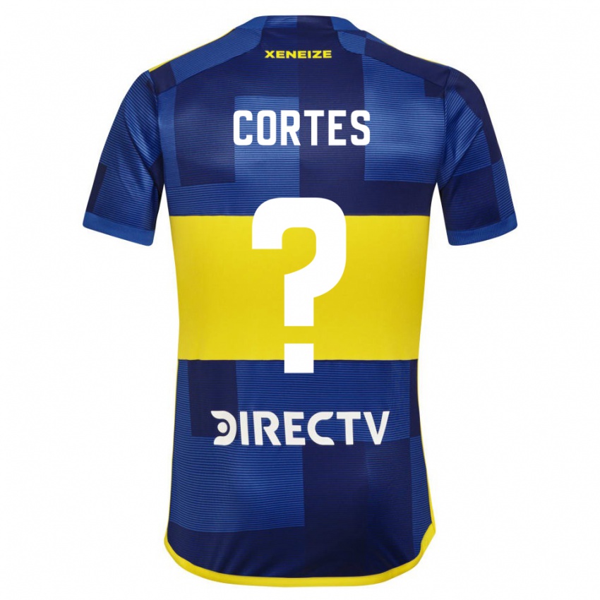 Børn Brandon Cortes #0 Mørkeblå Gul Hjemmebane Spillertrøjer 2023/24 Trøje T-Shirt