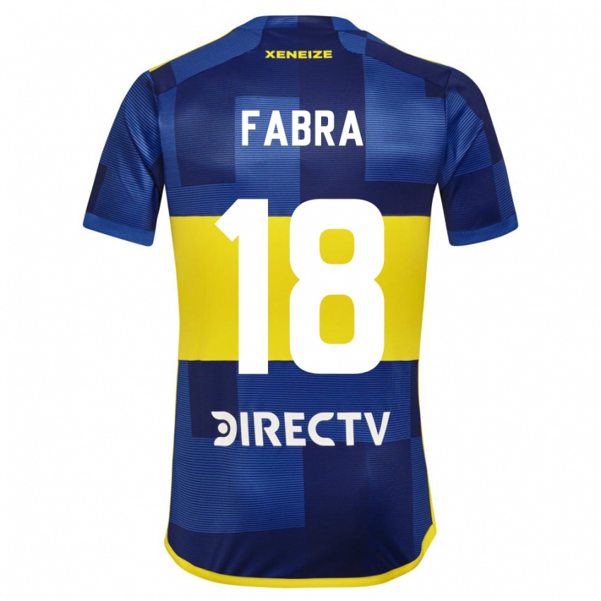 Børn Frank Fabra #18 Mørkeblå Gul Hjemmebane Spillertrøjer 2023/24 Trøje T-Shirt