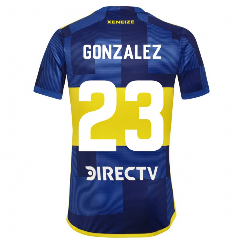 Børn Diego Gonzalez #23 Mørkeblå Gul Hjemmebane Spillertrøjer 2023/24 Trøje T-Shirt