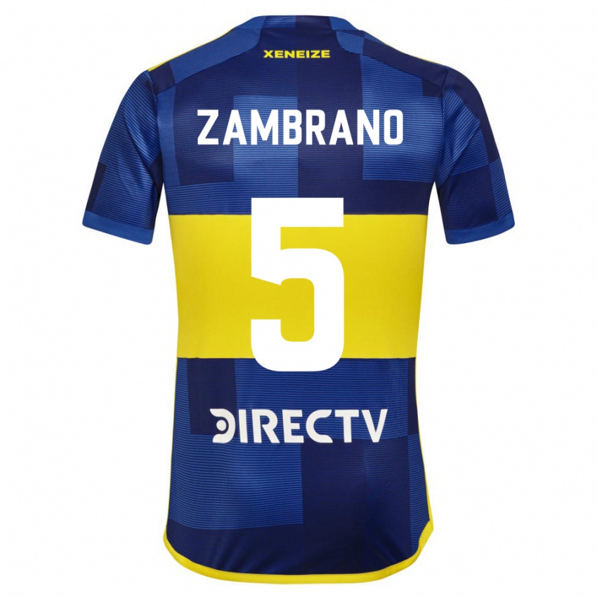 Børn Carlos Zambrano #5 Mørkeblå Gul Hjemmebane Spillertrøjer 2023/24 Trøje T-Shirt