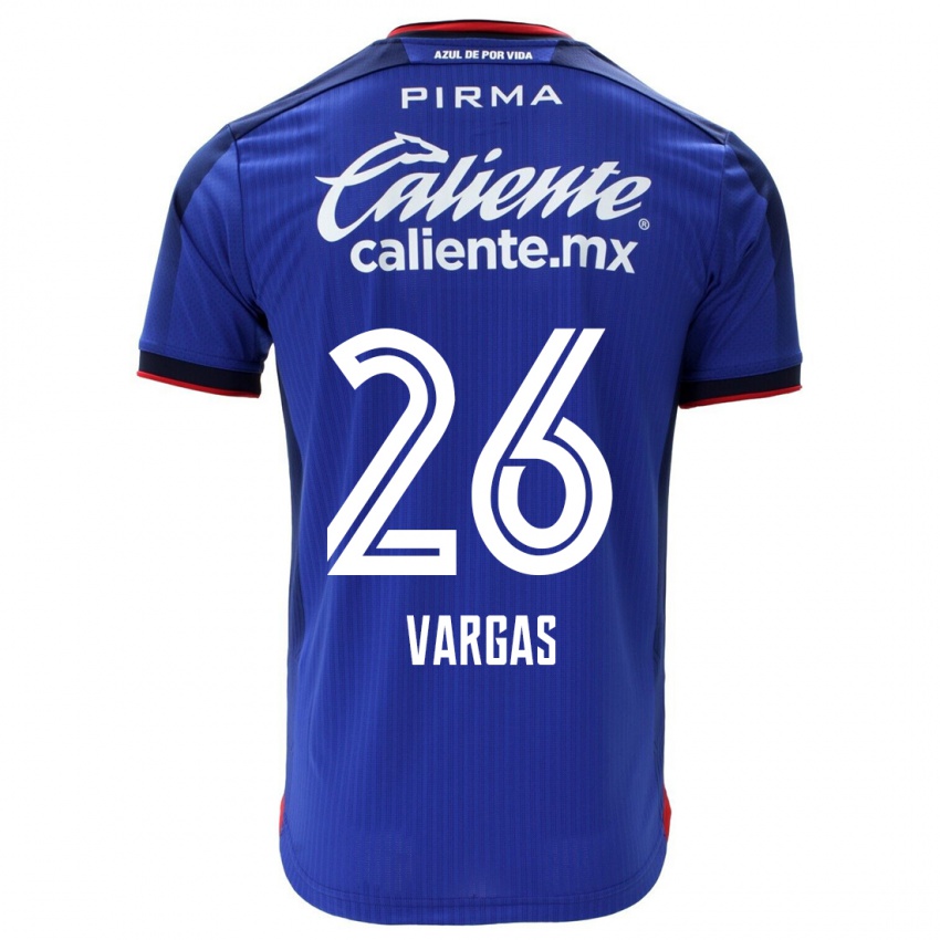 Børn Carlos Vargas #26 Blå Hjemmebane Spillertrøjer 2023/24 Trøje T-Shirt