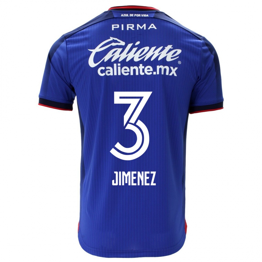 Børn Jaiber Jimenez #3 Blå Hjemmebane Spillertrøjer 2023/24 Trøje T-Shirt