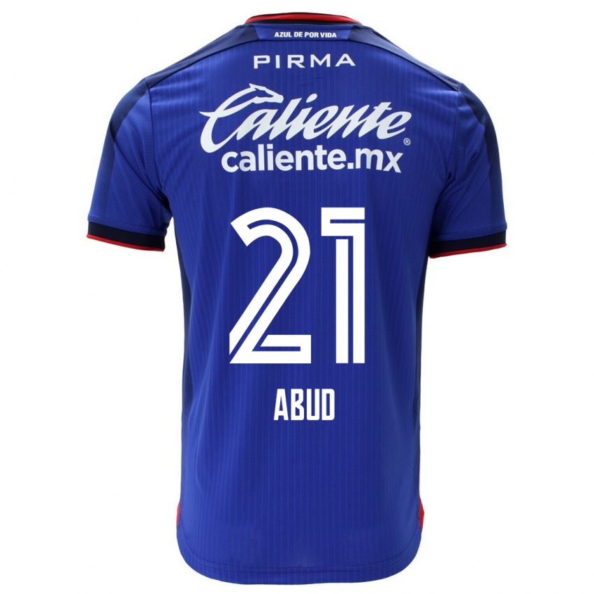 Børn Karime Abud #21 Blå Hjemmebane Spillertrøjer 2023/24 Trøje T-Shirt