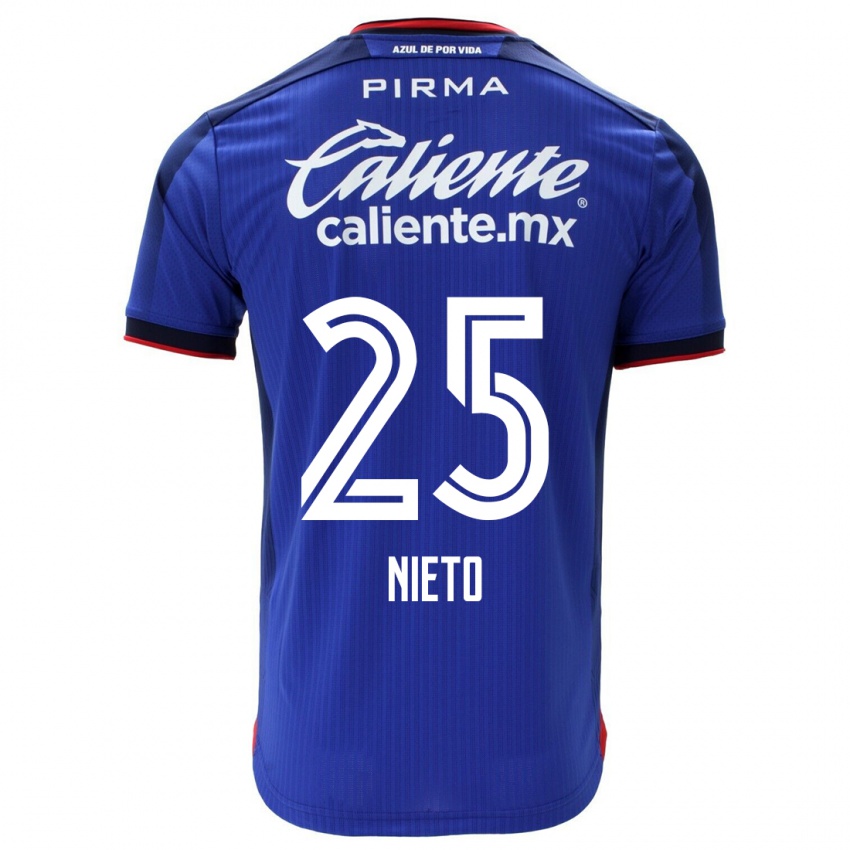 Børn Natsidieli Nieto #25 Blå Hjemmebane Spillertrøjer 2023/24 Trøje T-Shirt