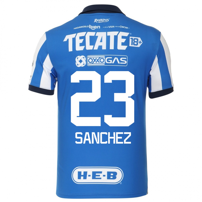 Børn Gustavo Sanchez #23 Blå Hvid Hjemmebane Spillertrøjer 2023/24 Trøje T-Shirt