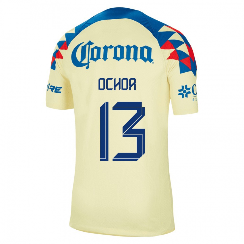Børn Guillermo Ochoa #13 Gul Hjemmebane Spillertrøjer 2023/24 Trøje T-Shirt