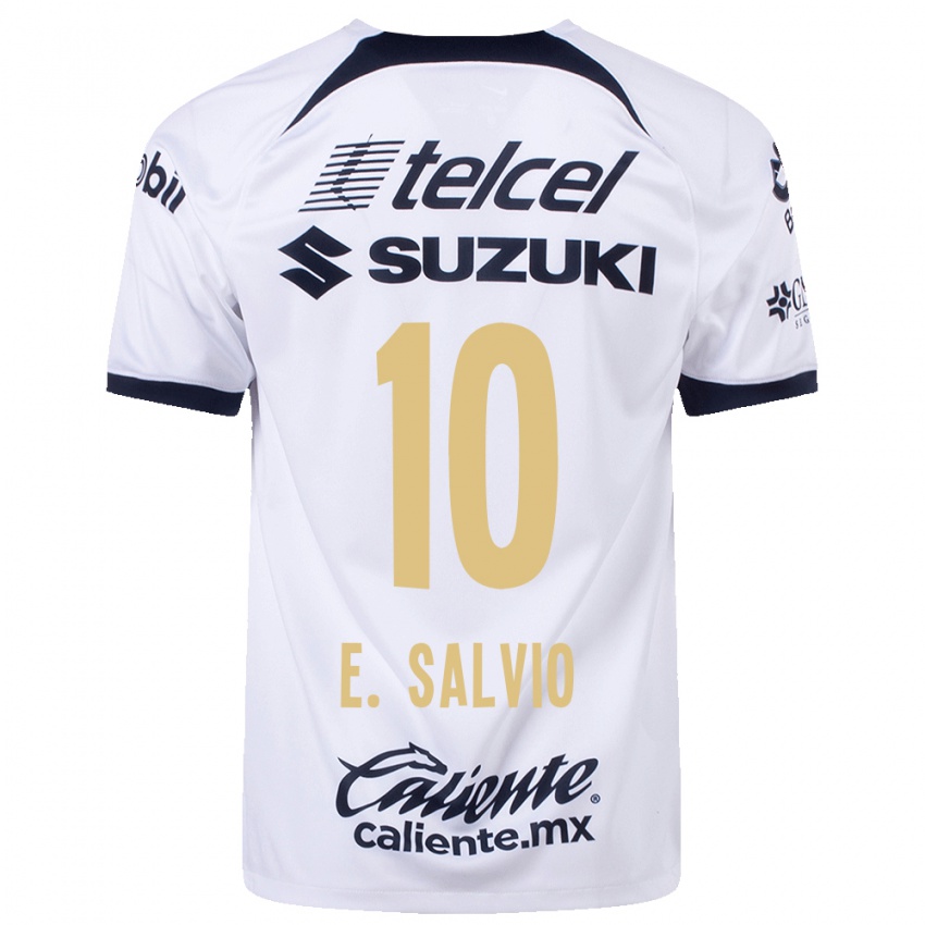 Børn Eduardo Salvio #10 Hvid Hjemmebane Spillertrøjer 2023/24 Trøje T-Shirt
