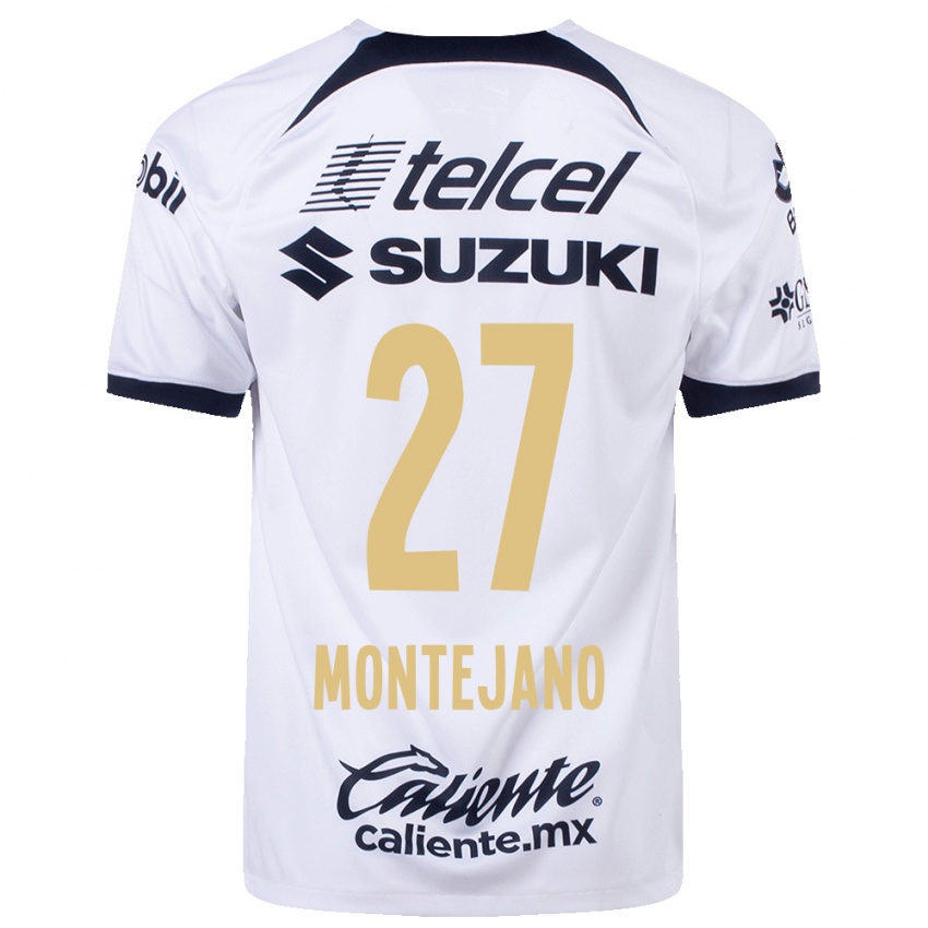 Børn Emanuel Montejano #27 Hvid Hjemmebane Spillertrøjer 2023/24 Trøje T-Shirt