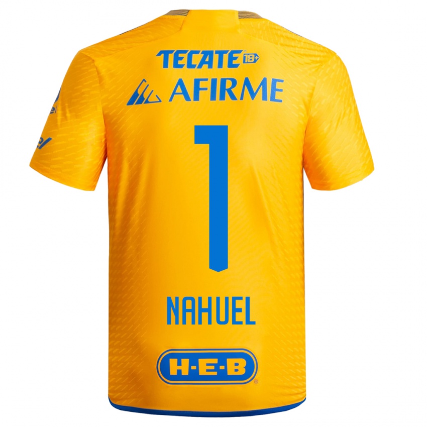 Børn Nahuel Guzman #1 Gul Hjemmebane Spillertrøjer 2023/24 Trøje T-Shirt