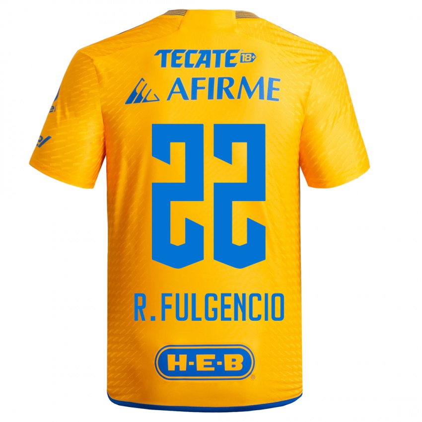 Børn Raymundo Fulgencio #22 Gul Hjemmebane Spillertrøjer 2023/24 Trøje T-Shirt