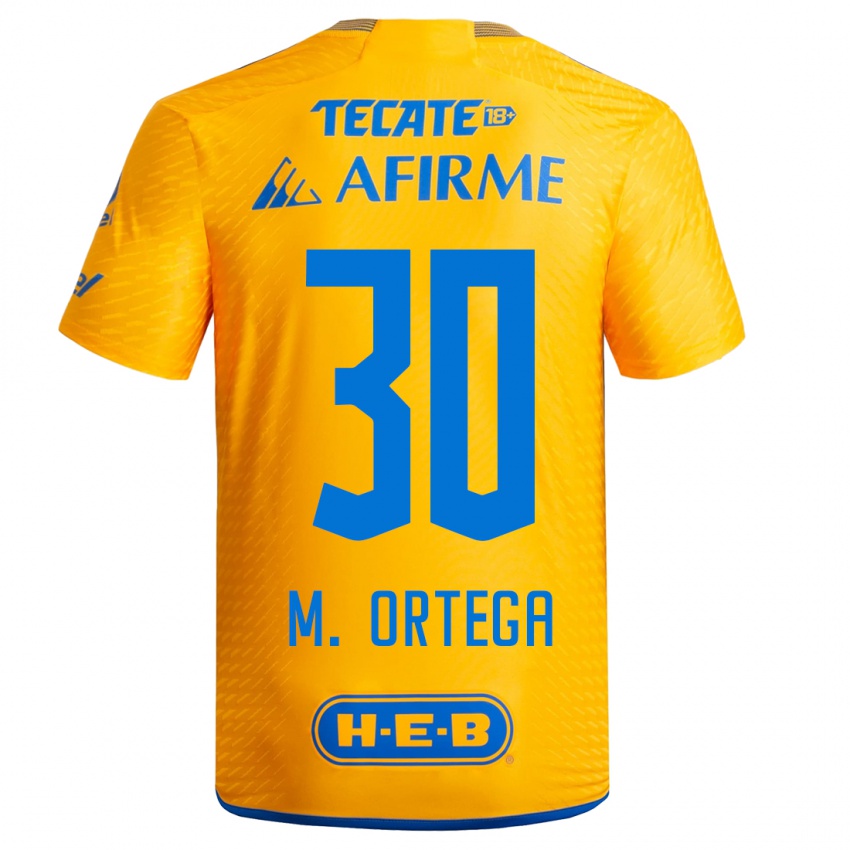 Børn Miguel Ortega #30 Gul Hjemmebane Spillertrøjer 2023/24 Trøje T-Shirt