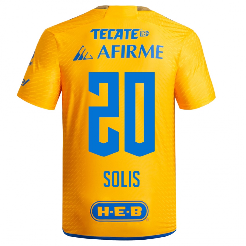 Børn Ofelia Solis #20 Gul Hjemmebane Spillertrøjer 2023/24 Trøje T-Shirt