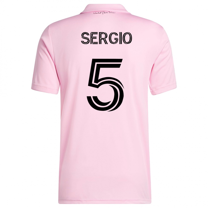 Børn Sergio Busquets #5 Lyserød Hjemmebane Spillertrøjer 2023/24 Trøje T-Shirt