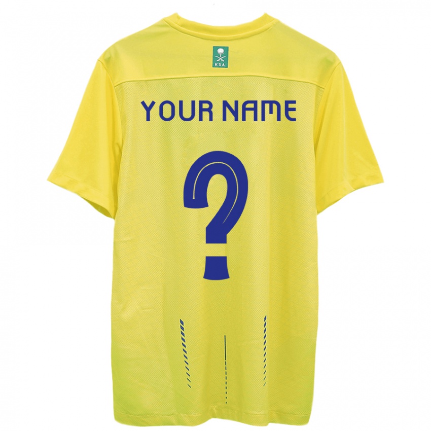 Børn Dit Navn #0 Gul Hjemmebane Spillertrøjer 2023/24 Trøje T-Shirt