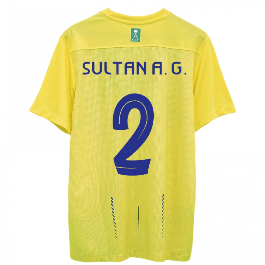 Børn Sultan Al-Ghannam #2 Gul Hjemmebane Spillertrøjer 2023/24 Trøje T-Shirt