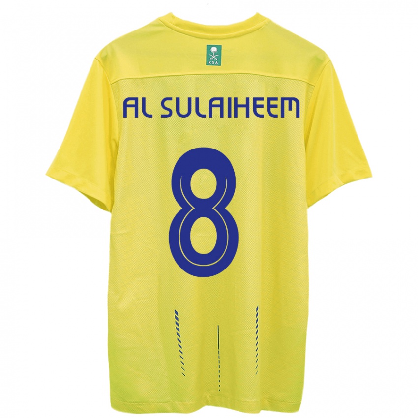 Børn Abdulmajeed Al-Sulaiheem #8 Gul Hjemmebane Spillertrøjer 2023/24 Trøje T-Shirt